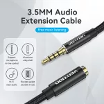 Vention 3.5mm jack/M -> 3.5mm/F, 1,5m, (hosszabbító,audio,fekete), kábel