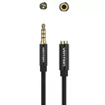 Vention 3.5mm jack/M -> 3.5mm/F , (hosszabbító,audio,fekete),10m, kábel