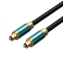  Vention Toslink optikai,  (audio,réz, szövet, zöld), 1,5m, kábel