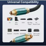 Vention Toslink optikai,  (audio,réz, szövet, zöld), 1,5m, kábel