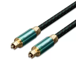   Vention Toslink optikai,  (audio,réz, szövet, zöld), 2m, kábel