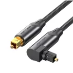 Vention Toslink optikai,  (audio,90 fokos, alu,fekete), 2m, kábel