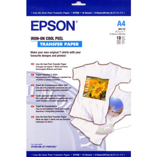 Epson vasalható fotópapír (A4, 10 lap, 124g)