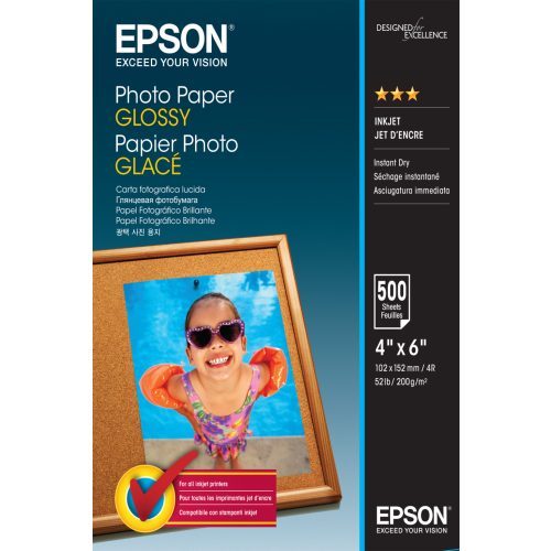 Epson fényes fotópapír (10x15, 500 lap, 200g)