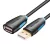 Vention USB-A 2.0/M -> USB-A 2.0/F 2m (hossz, PVC), kábel