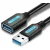 Vention USB-A 3.0/M -> USB-A 3.0/F, (hosszabbító,PVC),  3m, kábel