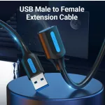 Vention USB-A 3.0/M -> USB-A 3.0/F, (hosszabbító,PVC),  3m, kábel