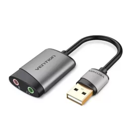   Vention USB 2.0 -> 3.5mm/F (külső, szürke), 0,15m,  hangkártya