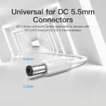 Vention USB-A -> DC 5.5mm, 0,5m, (fekete), kábel