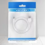 Vention USB-A -> DC 5.5mm, 0,5m, (fekete), kábel