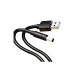KÁBEL USB-A -> DC 5.5mm, 1,5m, (fekete), Vention