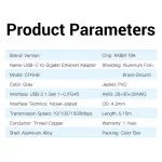 Vention USB-C/M -> RJ45 (gigabit) ,adapter