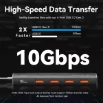 Vention USB-C -> USB-A 3.2*4 , 0,15m (táppal, 4-Portos, fekete), hub