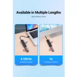 Vention USB 2.0  (táppal, 4-Portos, fekete), 0,15m, Hub