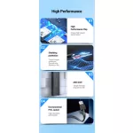 Vention USB 2.0  (táppal, 4-Portos, fekete), 0,15m, Hub