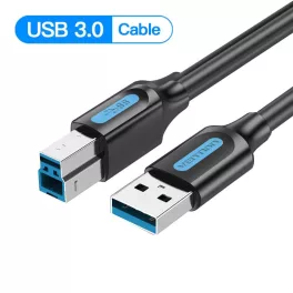   Vention USB-A 3.0 -> USB-B 3.0 (PVC, fekete) , 2m, Vention