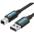 Vention USB-A 2.0/M -> USB-B/M,  (PVC, fekete, nyomtatókábel, printerkábel), 10m, kábel