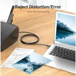 Vention USB-A 2.0/M -> USB-B/M,  (PVC, fekete, nyomtatókábel, printerkábel), 10m, kábel