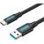 Vention USB-A 3.0/M -> USB-C/M kábel, (PVC,fekete), 1m,  kábel