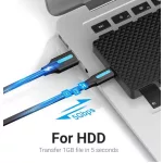 Vention USB-A 3.0/M -> USB-C/M kábel, (PVC,fekete), 1m,  kábel
