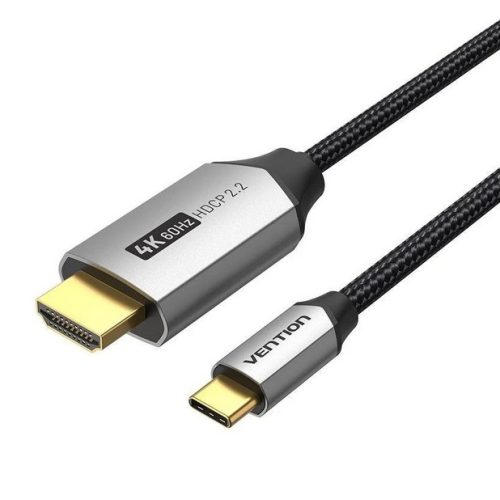 Vention USB-C/M ->HDMI/M (4K, alu), 1,5m, kábel