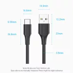 Vention USB-A 2.0/M -> USB-C/M, 1,5m, (3A,fehér), kábel