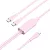 Vention USB-C 2.0/M -> 2*USB-C/M,  (5A,szilikon,pink), 1,5m, kábel