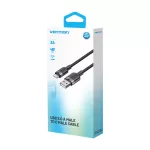 Vention USB-A 2.0/M -> USB-C/M, 1m,(fekete,3A), kábel