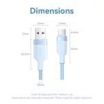 Vention USB-A 2.0/M -> USB-C/M, 1m,(blue,3A), kábel