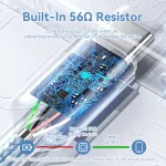 Vention USB-A 2.0/M -> USB-C/M, 2m,(pink,3A), kábel