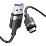 Vention USB-A 2.0/M -> USB-C/M, 1m,(fekete,6A), kábel