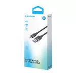 Vention USB-A 2.0/M -> USB-C/M, 1m,(fekete,6A), kábel