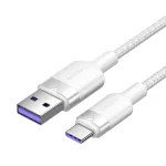 Vention USB-A 2.0/M -> USB-C/M, 1m,(fehér,6A), kábel