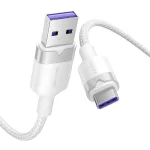 Vention USB-A 2.0/M -> USB-C/M, 1m,(fehér,6A), kábel