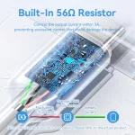 Vention USB-A 2.0/M -> USB-C/M, 1m,(fehér), kábel