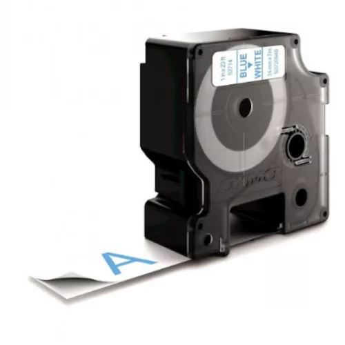 Utángyártott DYMO D1 D53714 24mm x 7m fehér-kék #S0720940