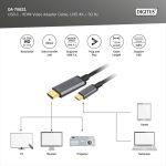 DIGITUS DA-70821 USB C - HDMI A 1,8m szürke video átalakító kábel