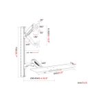 DIGITUS DA-90354 flexibilis monitor VESA 100x100 + billentyűzet tartó konzol fali munkaállomás