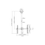 DIGITUS DA-90421 Teleszkópos univerzális fekete TV mennyezeti tartó