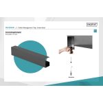 DIGITUS DA-90448 Asztal alatti fekete kábelvezető csatorna