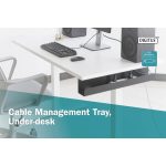 DIGITUS DA-90448 Asztal alatti fekete kábelvezető csatorna