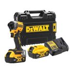 DEWALT Ütvecsavarozó 18V, XR, 2x5Ah, kofferben