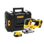 DEWALT Dekopírfűrész, 18V XR, kefe nélküli, 2×5Ah, töltővel