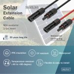 DIGITUS DK-SCEC64-0050 Solar 4mm 1500V DC XLPO napelemes kültéri kábelhosszabbító MC4 csatlakozóval 5m