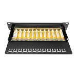 DIGITUS DN-91612S Cat.6 12port asztali fekete árnyékolt patch panel