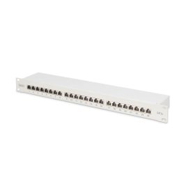   DIGITUS DN-91624S-EA 19 1U 24port Cat.6A kompakt szürke árnyékolt patch panel