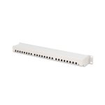 DIGITUS DN-91624S-EA 19 1U 24port Cat.6A kompakt szürke árnyékolt patch panel