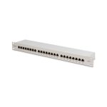 DIGITUS DN-91624S 19 1U 24port Cat.6 kompakt szürke árnyékolt patch panel