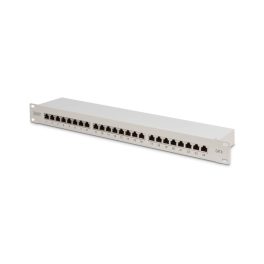   DIGITUS DN-91624S 19 1U 24port Cat.6 kompakt szürke árnyékolt patch panel