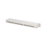 DIGITUS DN-91624S 19 1U 24port Cat.6 kompakt szürke árnyékolt patch panel